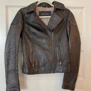 Black Rivet Genuine Leather Jacket